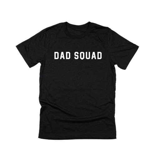 Dad Squad (White, Across Front) - Tee (Charcoal Black)