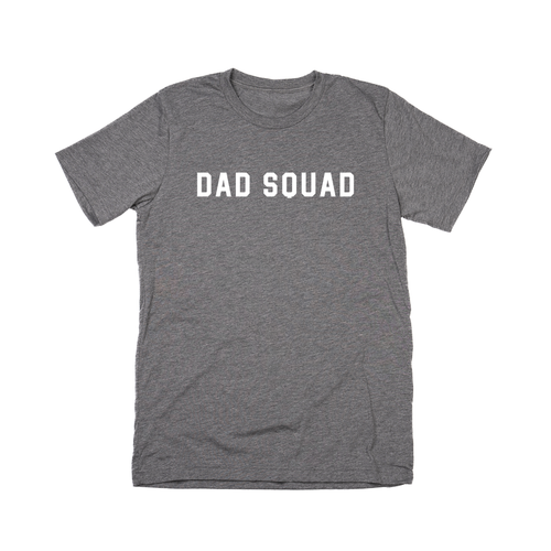 Dad Squad (White, Across Front) - Tee (Gray)