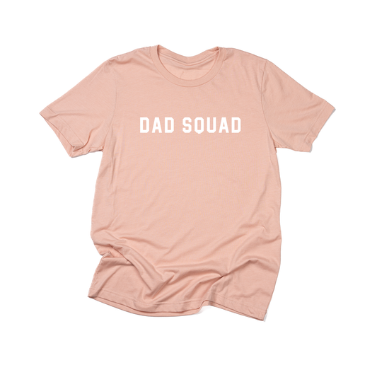 Dad Squad (White, Across Front) - Tee (Peach)