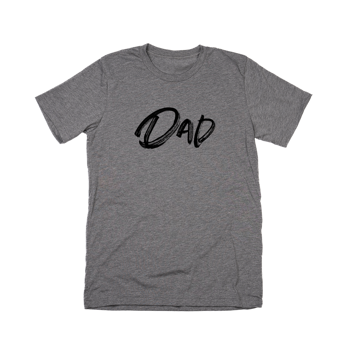 Dad (Brushed, Black, Across Front) - Tee (Gray)