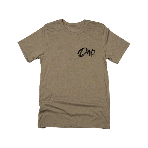 Dad (Brushed, Black, Pocket) - Tee (Olive)