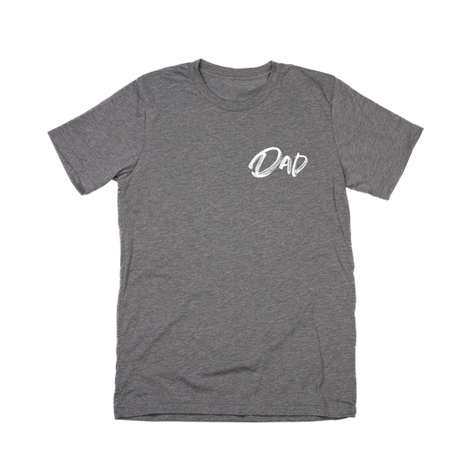 Dad (Brushed, White, Pocket) - Tee (Gray)