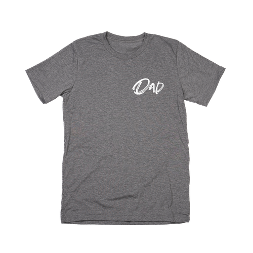 Dad (Brushed, White, Pocket) - Tee (Gray)