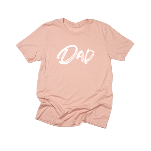 Dad (Brushed, White, Pocket) - Tee (Peach)