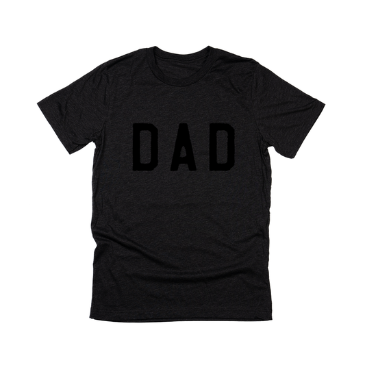 Dad (Rough, Black) - Tee (Charcoal Black)