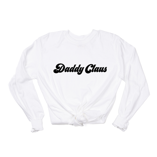 Daddy Claus (Black) - Tee (Vintage White, Long Sleeve)