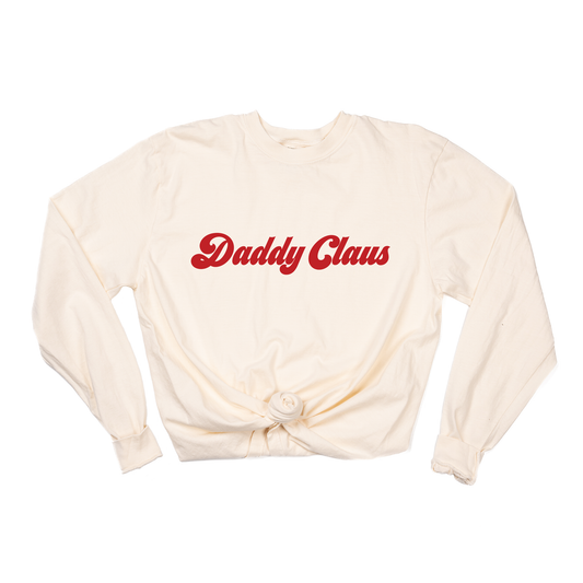 Daddy Claus (Red) - Tee (Vintage Natural, Long Sleeve)