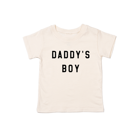 Daddy's Boy (Black) - Kids Tee (Natural)