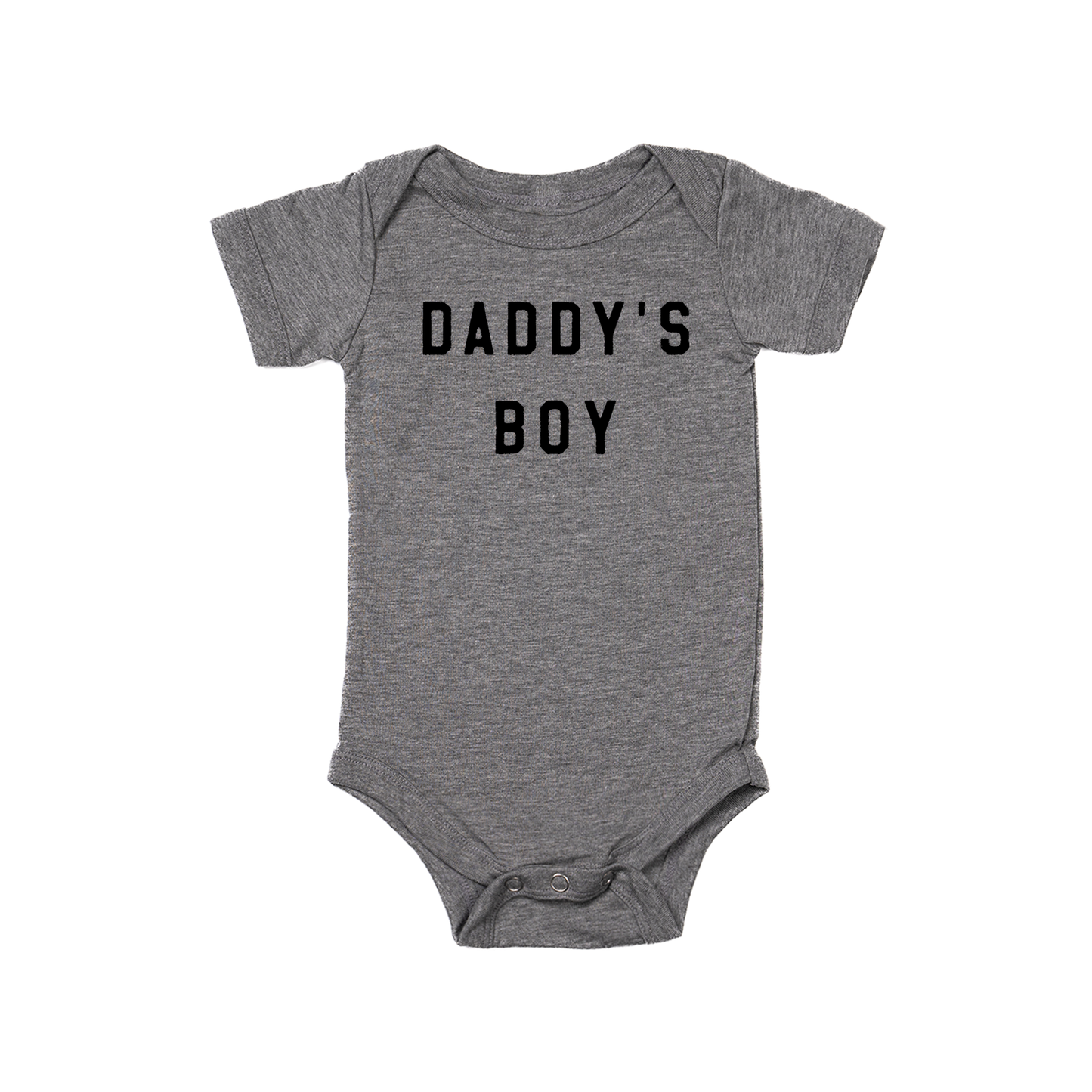 Daddy's Boy (Black) - Bodysuit (Gray, Short Sleeve)