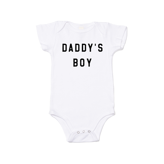 Daddy's Boy (Black) - Bodysuit (White, Short Sleeve)