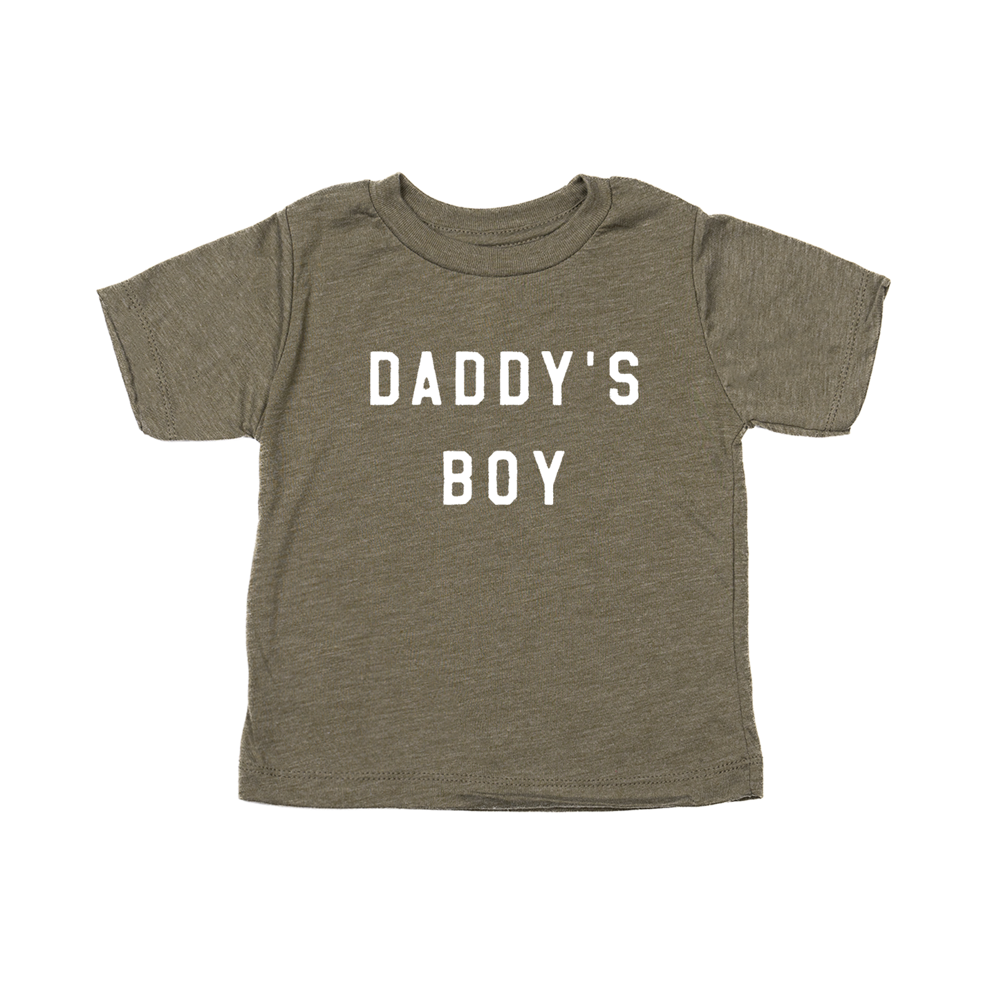 Daddy's Boy (White) - Kids Tee (Olive)