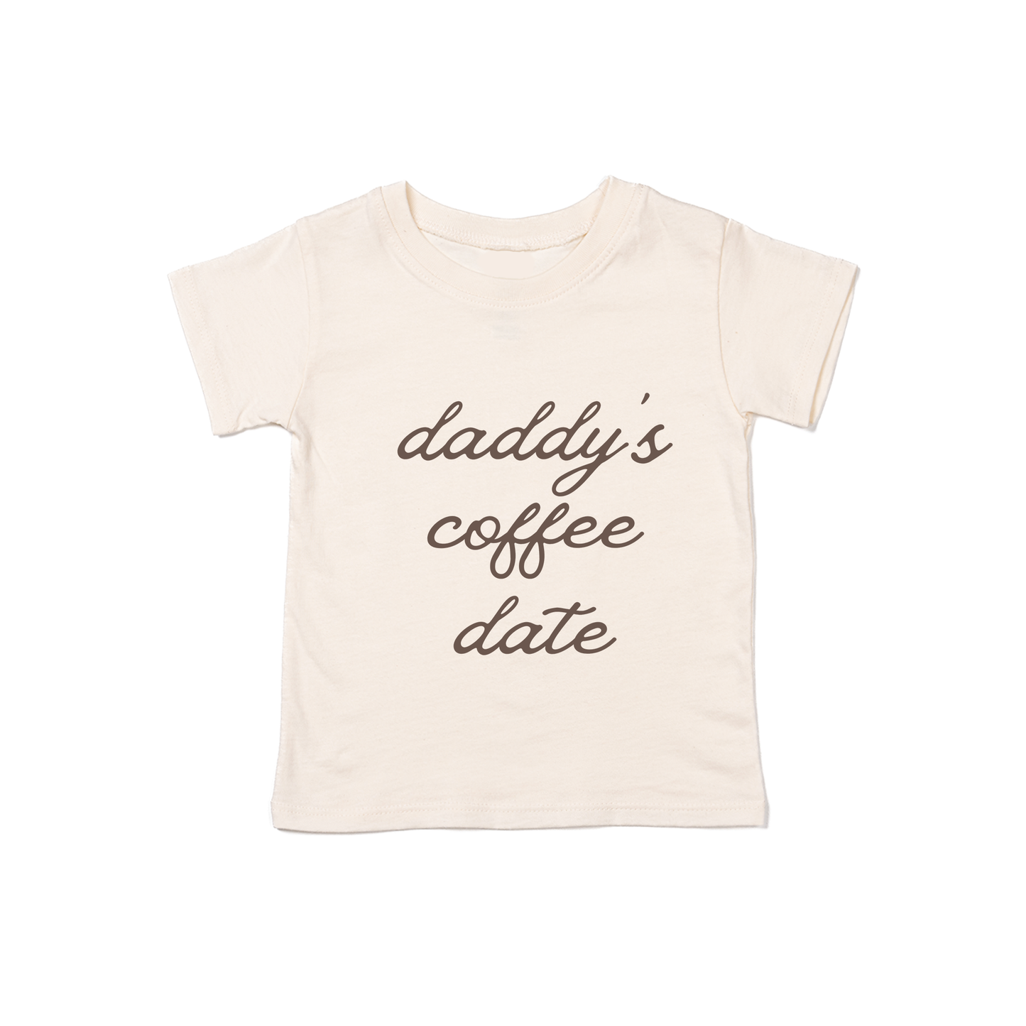 Daddy's Coffee Date - Kids Tee (Natural)