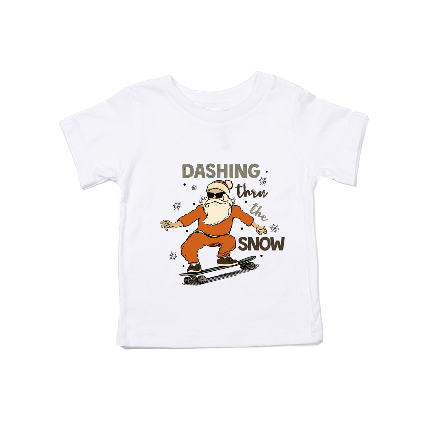 Dashing Through the Snow - Kids Tee (White)