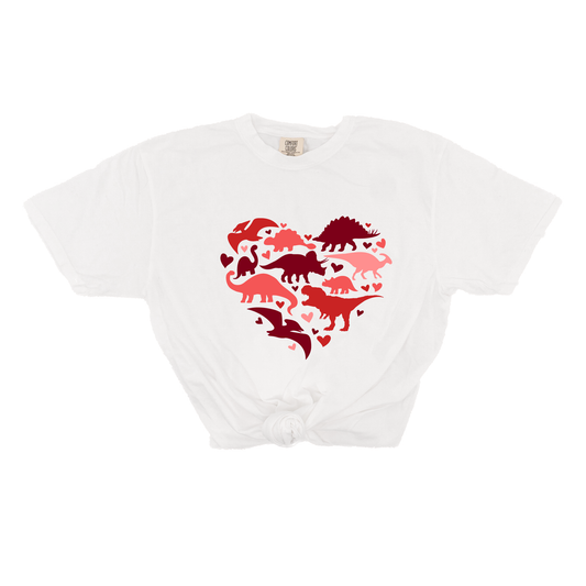 Dino Hearts - Tee (Vintage White, Short Sleeve)