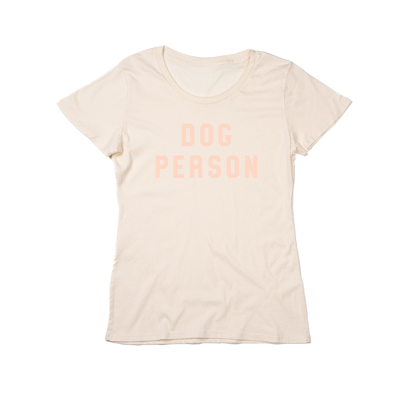 Dog Person (Peach) - Women's Fitted Tee (Natural)