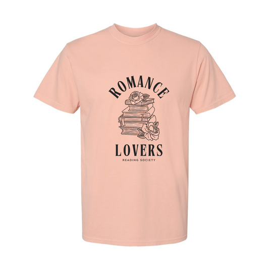 Romance Lovers Reading Society - Tee (Vintage Peachy)