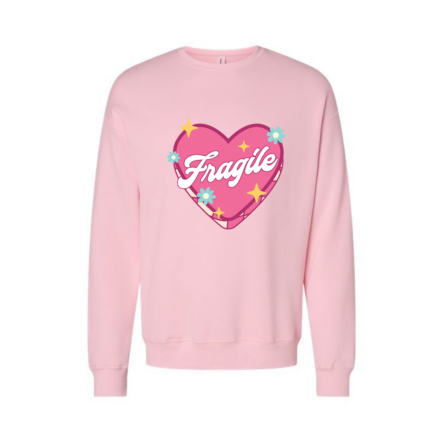 Fragile - Sweatshirt (Light Pink)