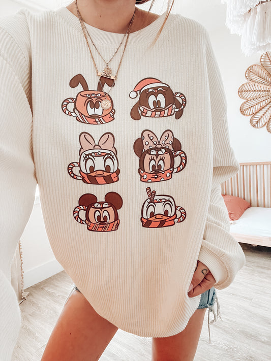 Magic Mouse Cocoa Mugs - Corded Sweatshirt (Ivory)