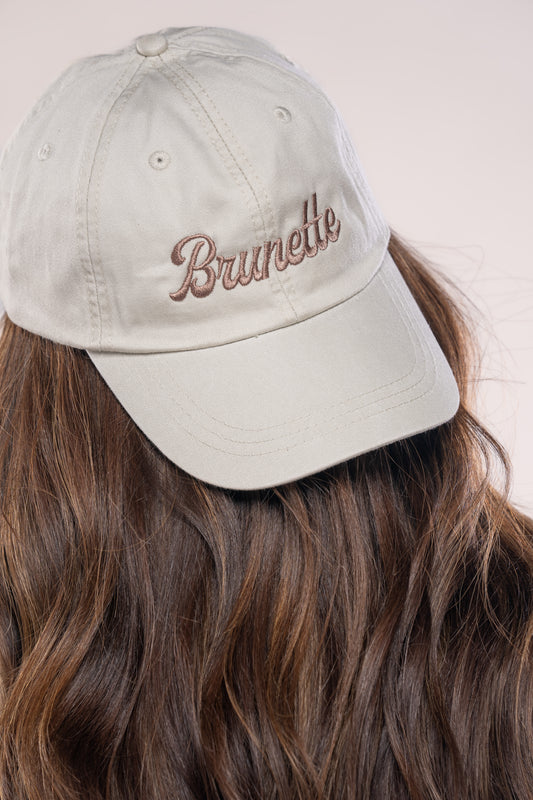 Brunette - Baseball Hat (Ivory)
