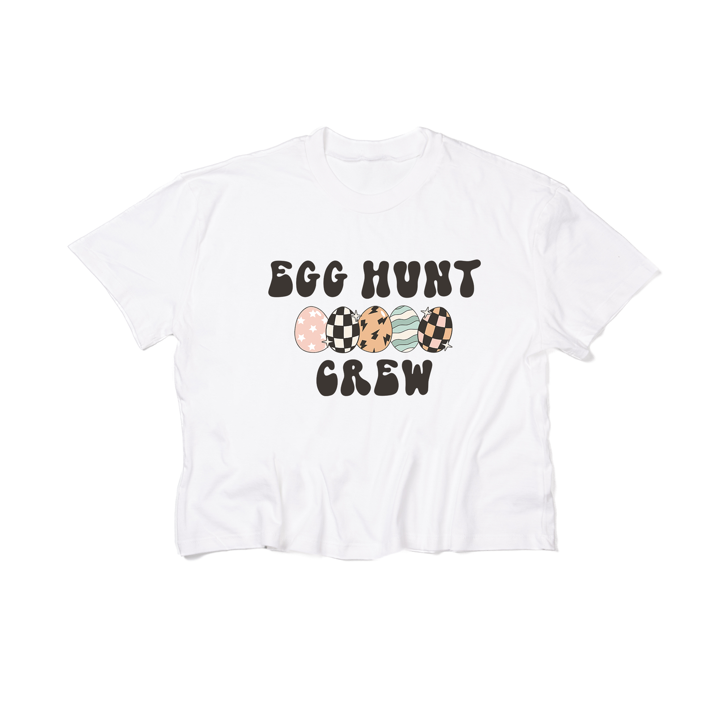 Egg Hunt Crew - Cropped Tee (White)