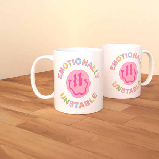 Emotionally Unstable - Coffee Mug (All White)