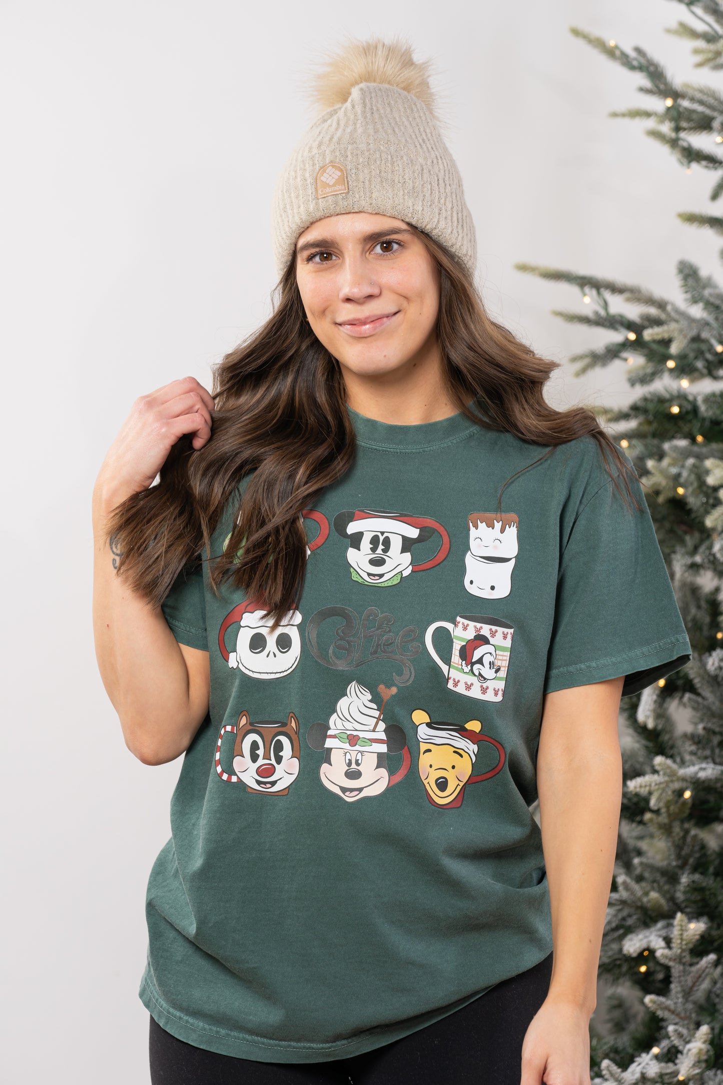 Merry Mugs Christmas Movie Favs (Red/Green) - Tee (Blue Spruce)