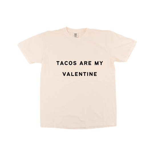 Tacos Are My Valentine (Black) - Tee (Vintage Natural, Short Sleeve)