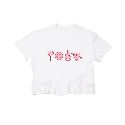V-Day Things - Cropped Tee (White)