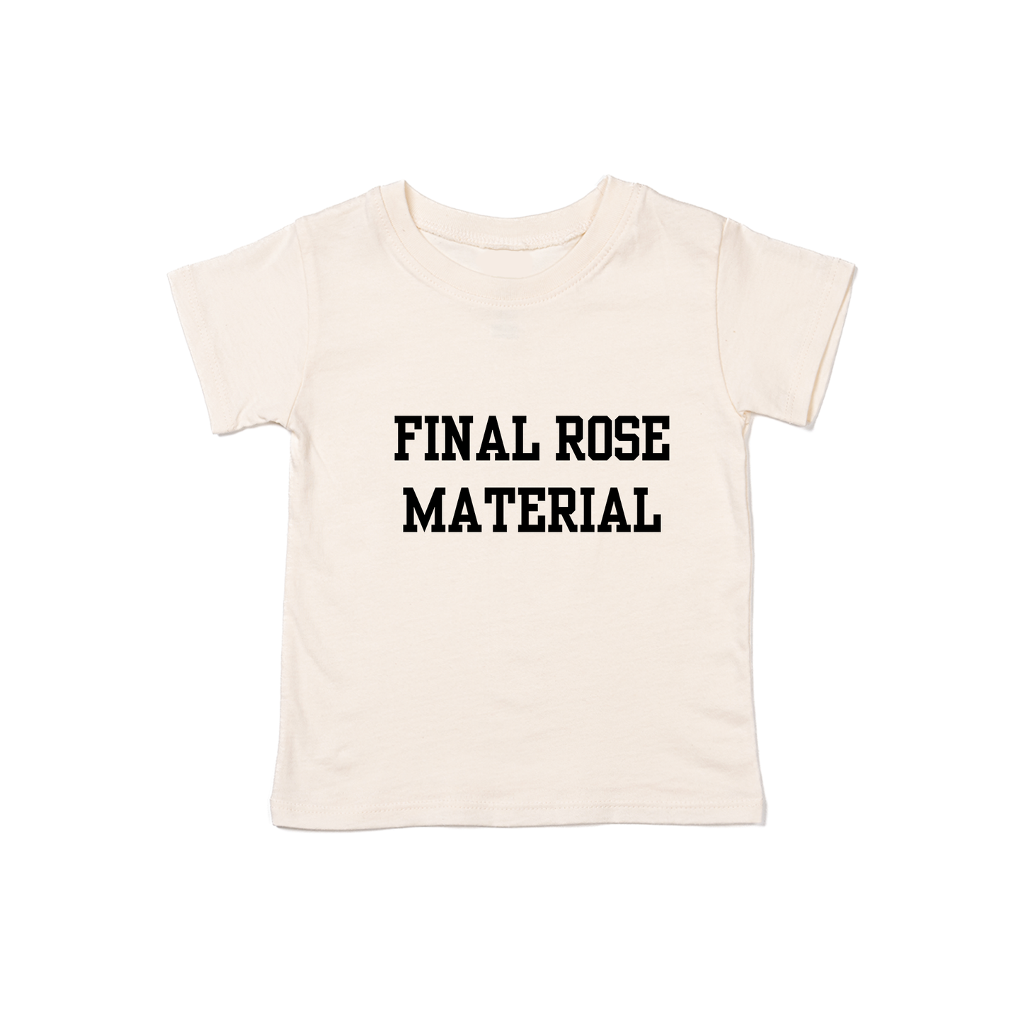 Final Rose Material (Black) - Kids Tee (Natural)