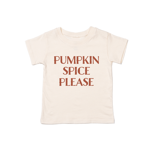 Pumpkin Spice Please (Rust) - Kids Tee (Natural)