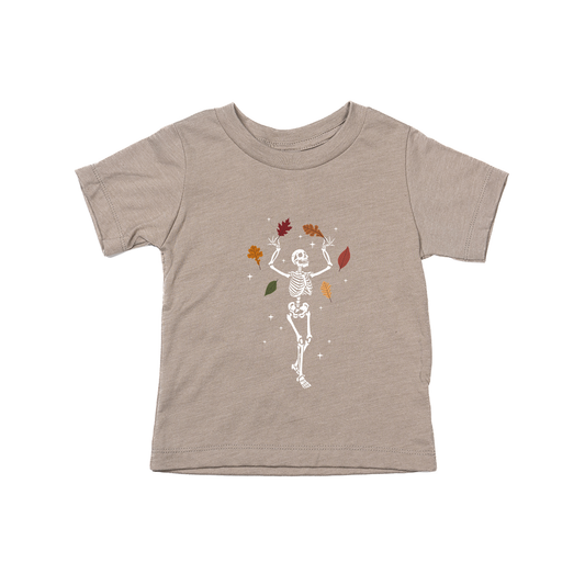 Fall Leaves Skeleton - Kids Tee (Pale Moss)