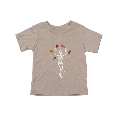 Fall Leaves Skeleton - Kids Tee (Pale Moss)