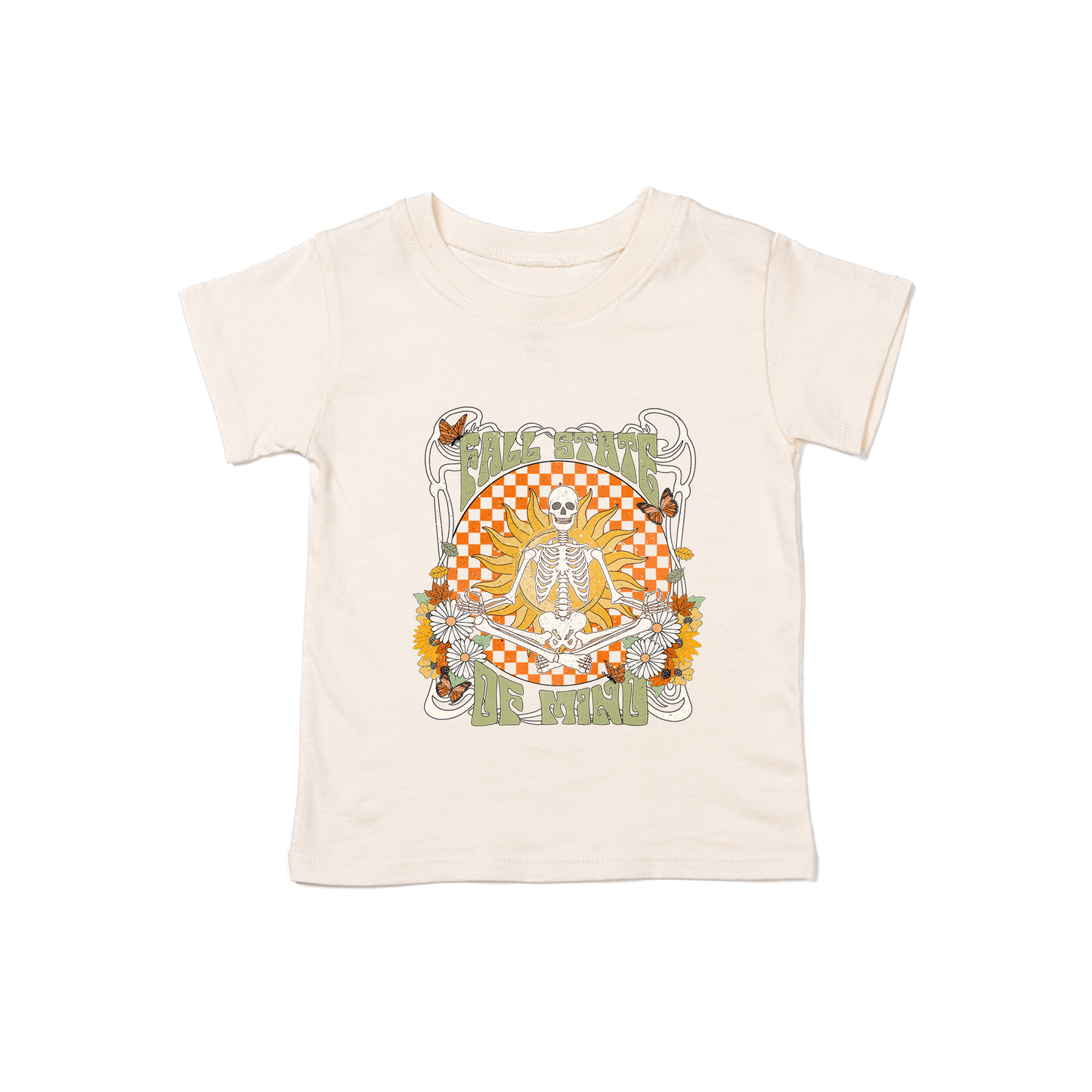 Fall State of Mind (Skeleton) - Kids Tee (Natural)