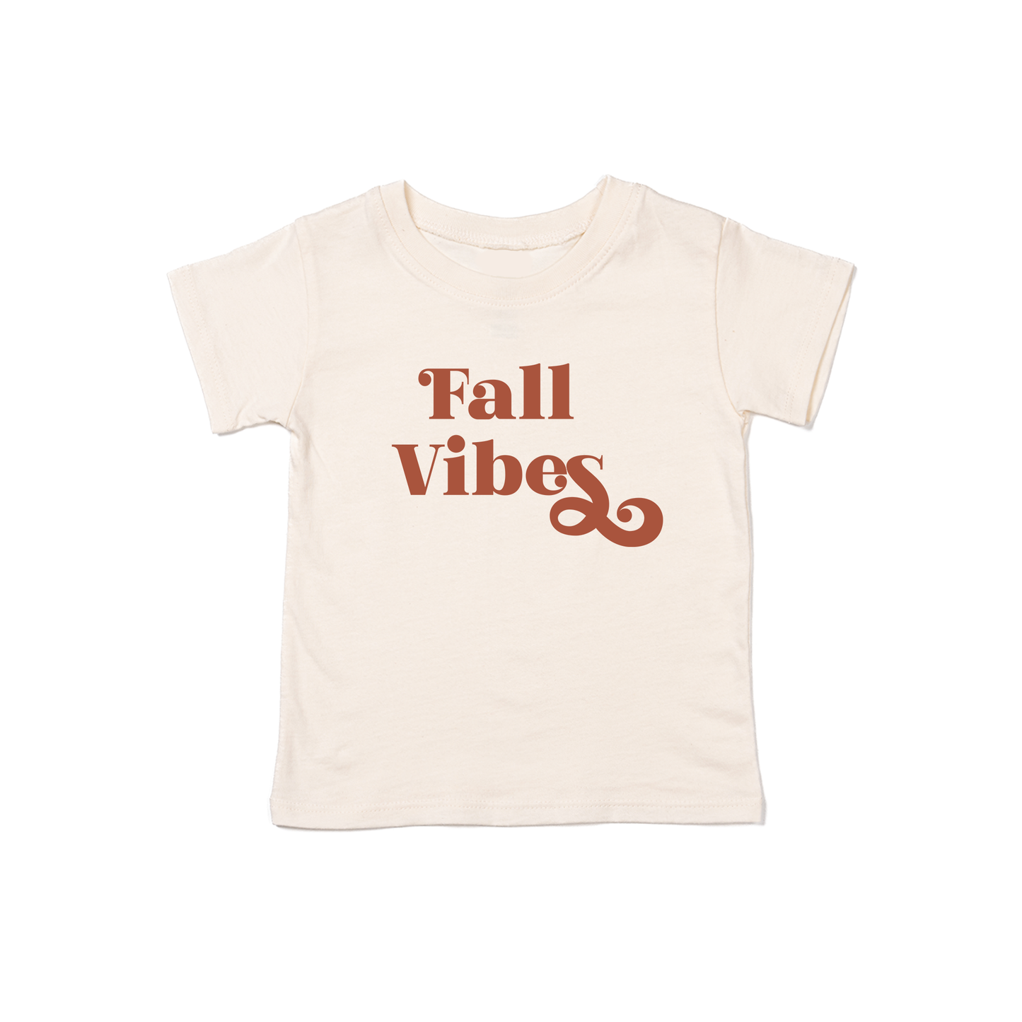 Fall Vibes (Rust) - Kids Tee (Natural)