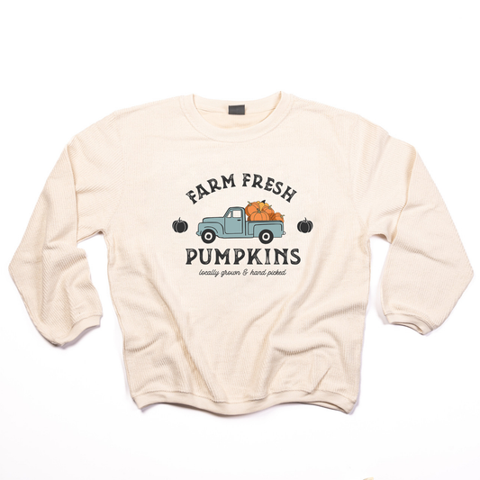 Farm Fresh Pumpkins - Corded Sweatshirt (Ivory)