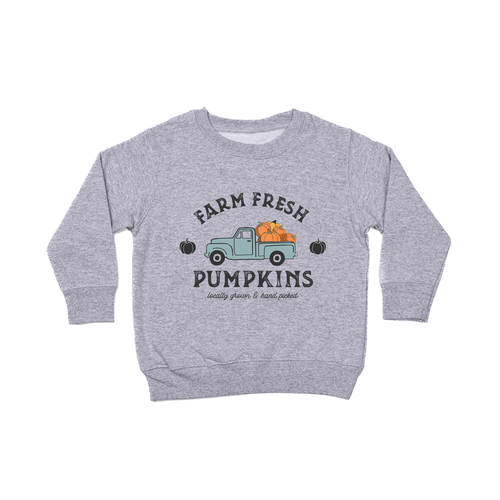 Farm Fresh Pumpkins - Kids Sweatshirt (Heather Gray)