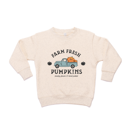 Farm Fresh Pumpkins - Kids Sweatshirt (Heather Natural)