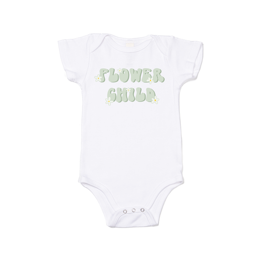 Flower Child - Bodysuit (White, Short Sleeve)