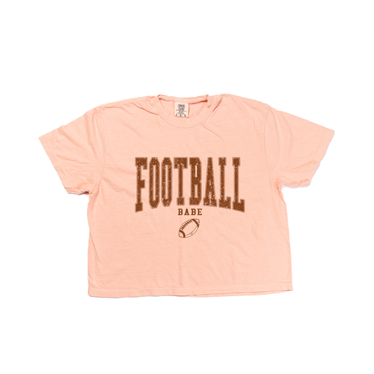 Football Babe - Cropped Tee (Peach)