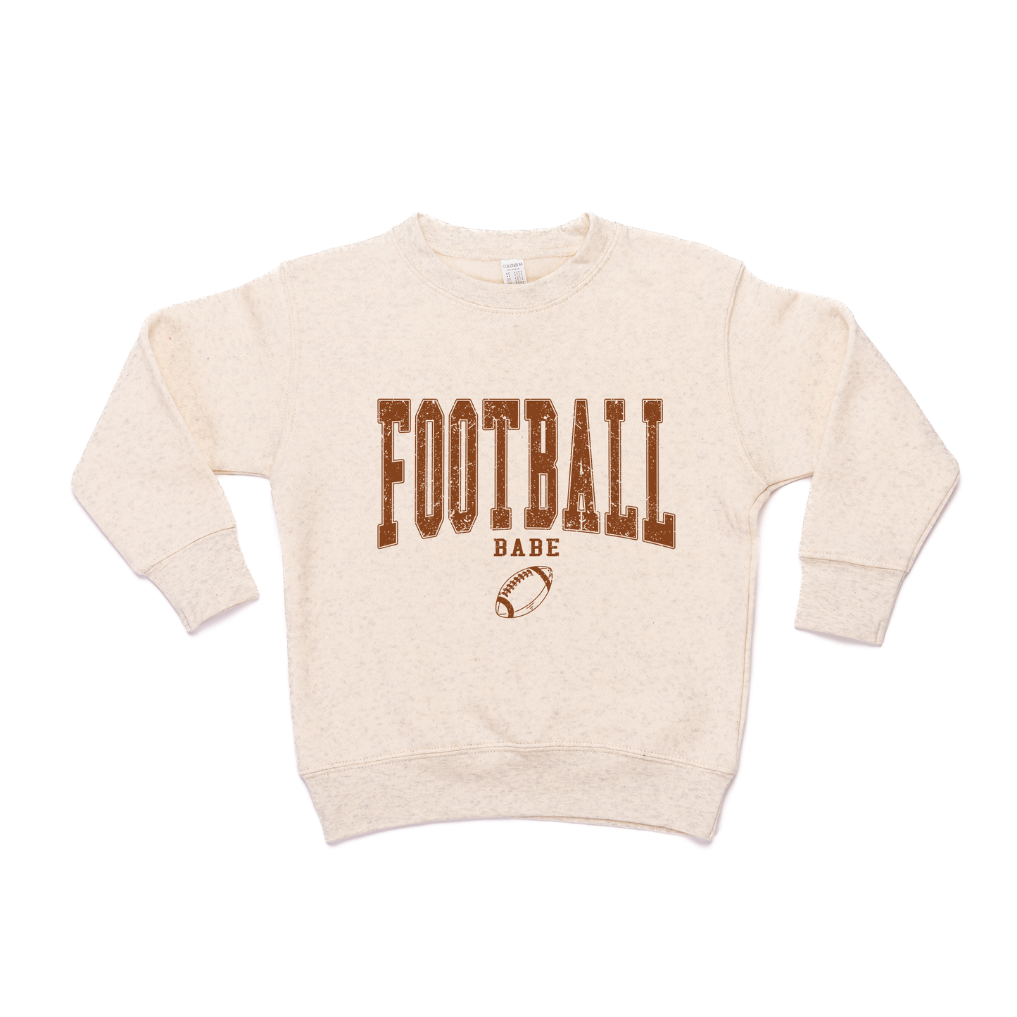 Football Babe - Kids Sweatshirt (Heather Natural)