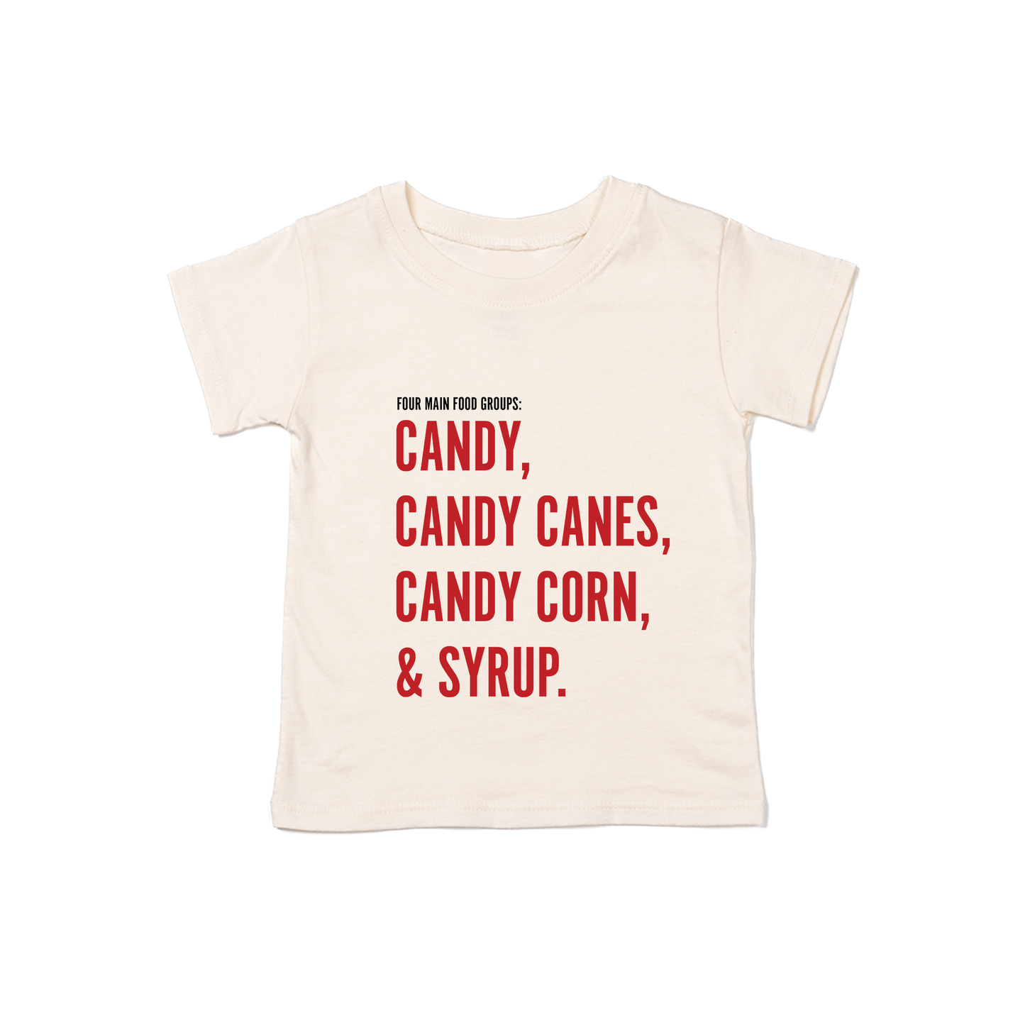 Four Main Food Groups - Kids Tee (Natural)