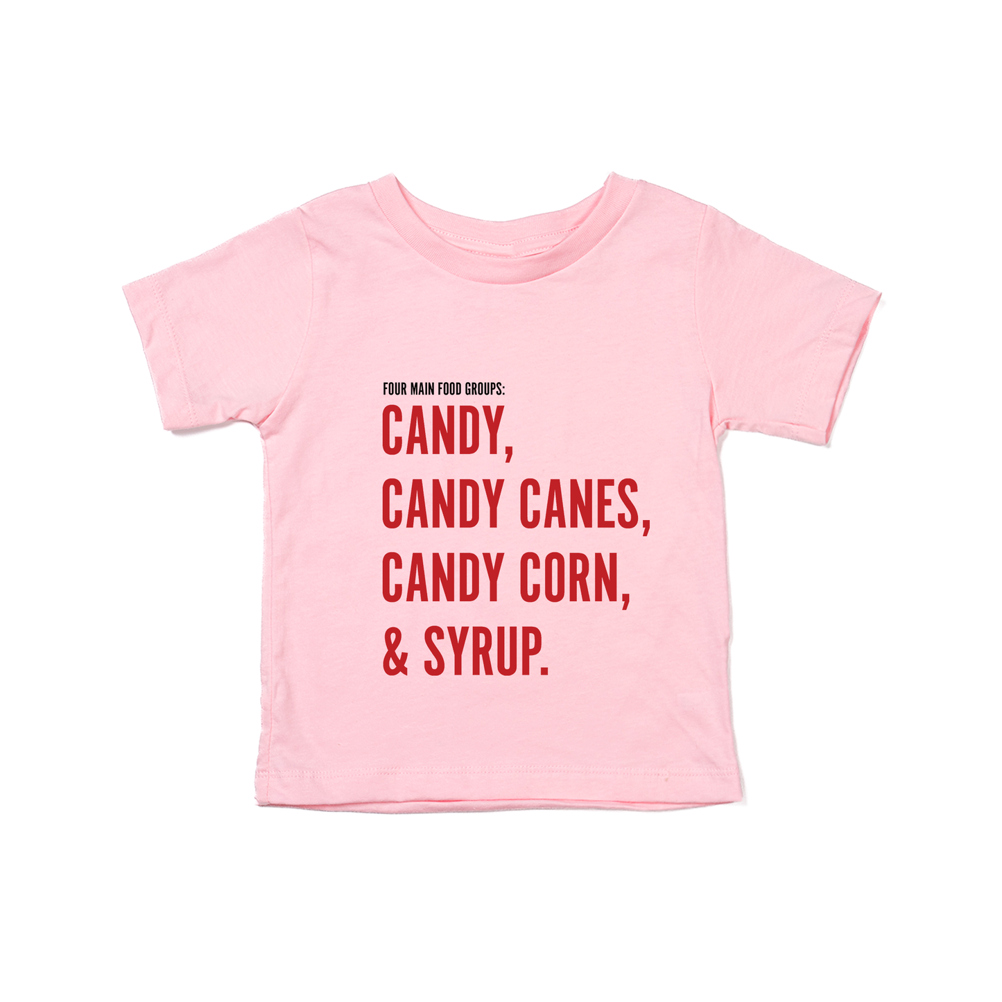 Four Main Food Groups - Kids Tee (Pink)