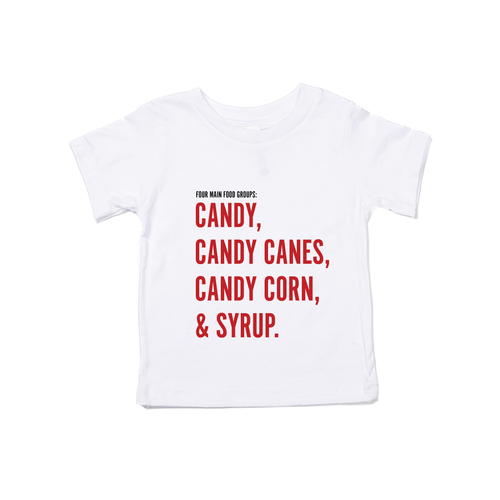 Four Main Food Groups - Kids Tee (White)