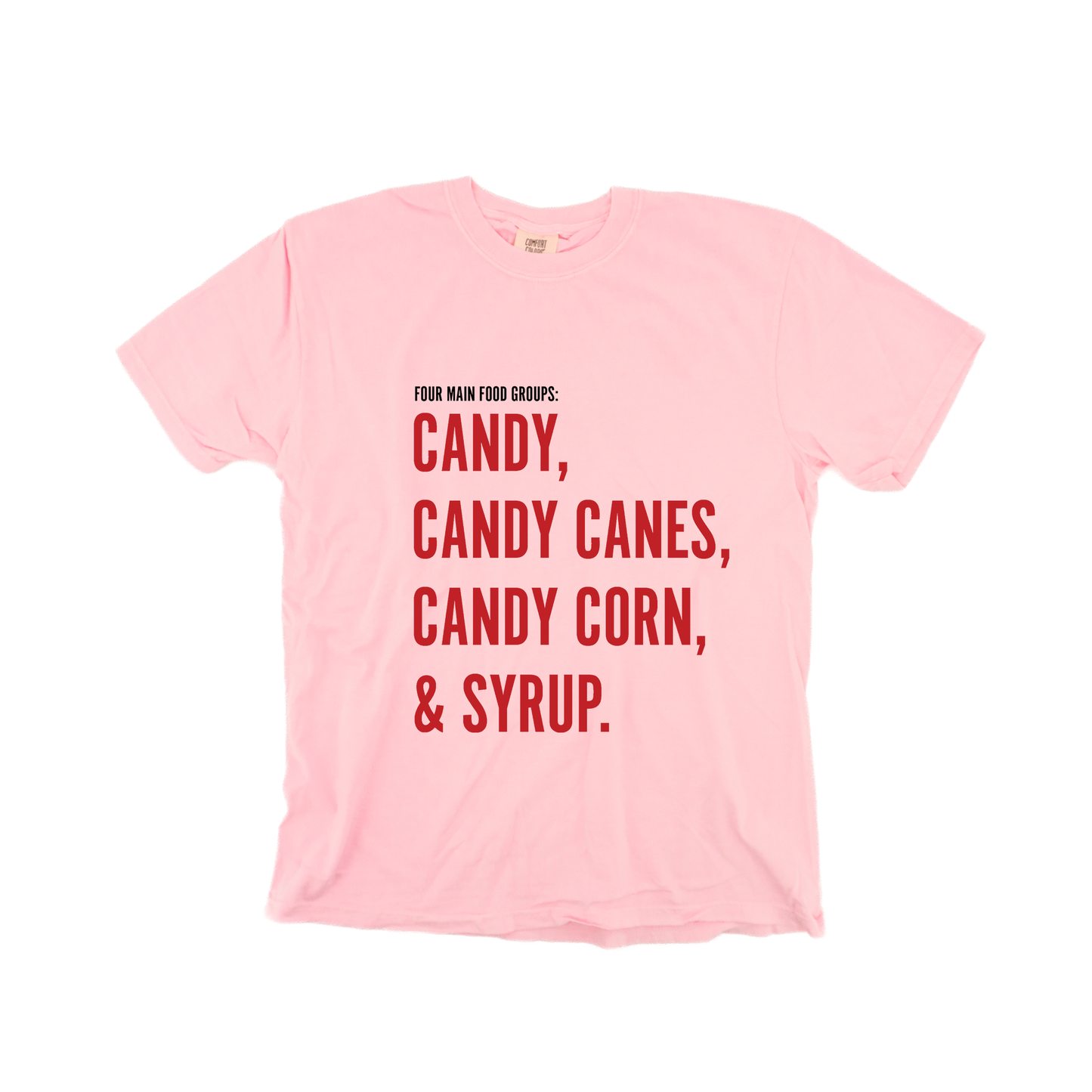 Four Main Food Groups - Tee (Pale Pink)