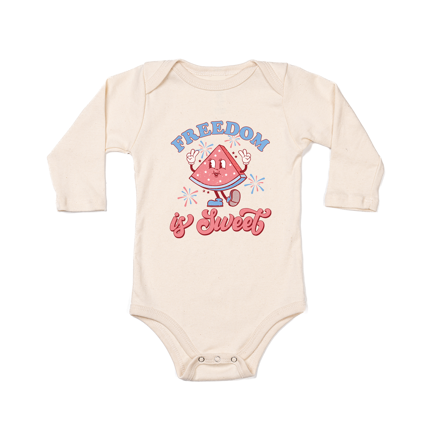 Freedom is Sweet - Bodysuit (Natural, Long Sleeve)