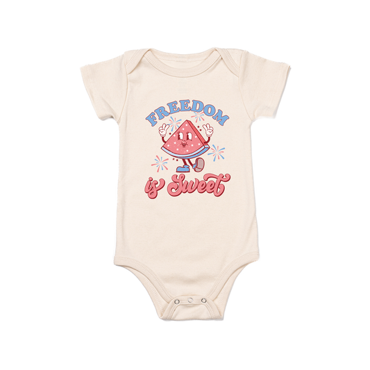 Freedom is Sweet - Bodysuit (Natural, Short Sleeve)