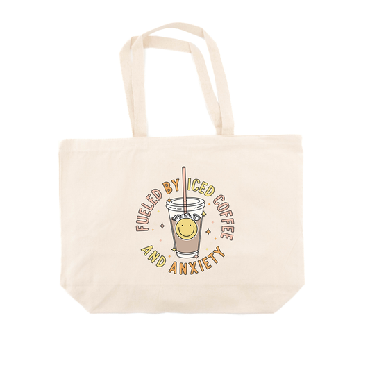 Fueled By Iced Coffee and Anxiety - Tote (Natural)