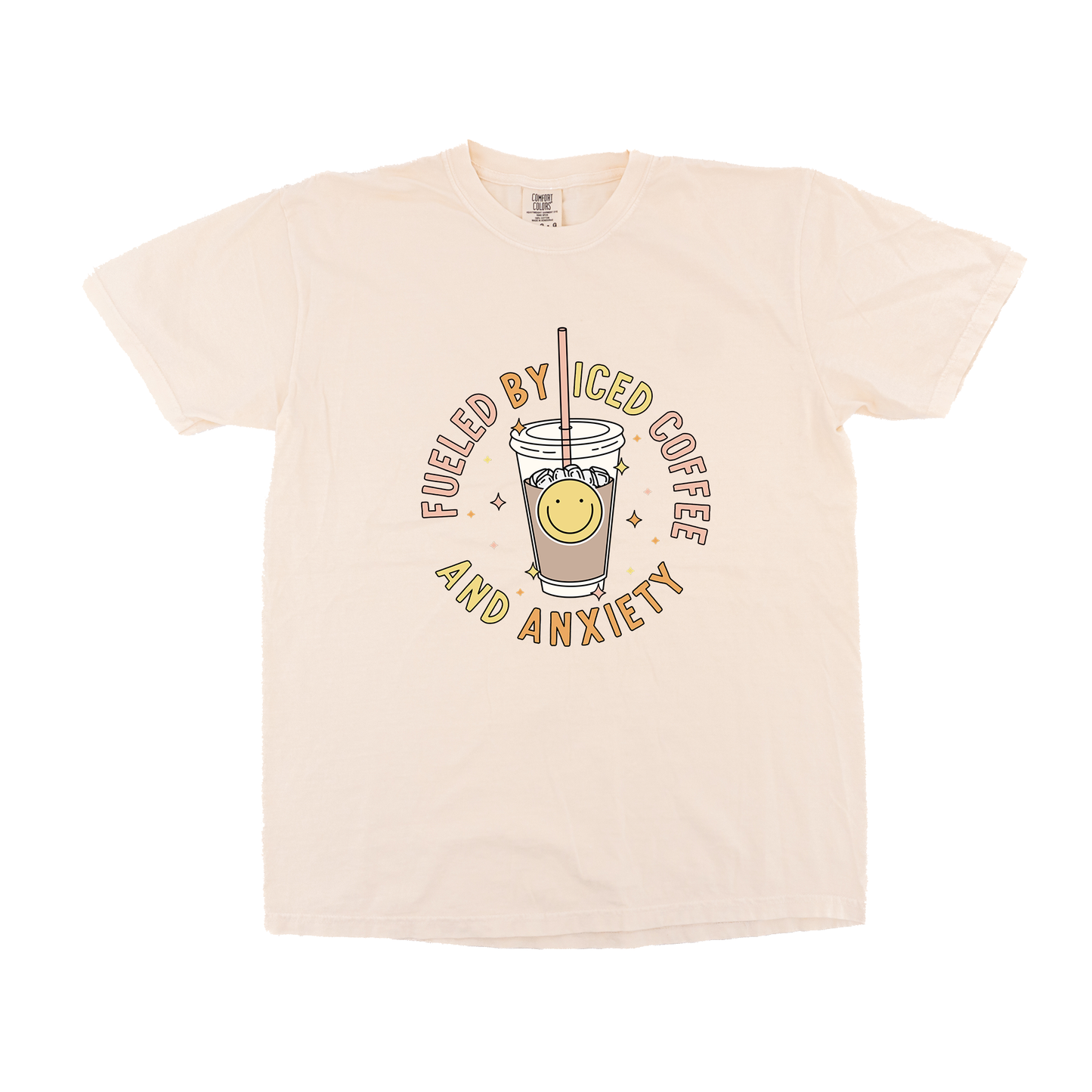 Fueled By Iced Coffee and Anxiety - Tee (Vintage Natural)