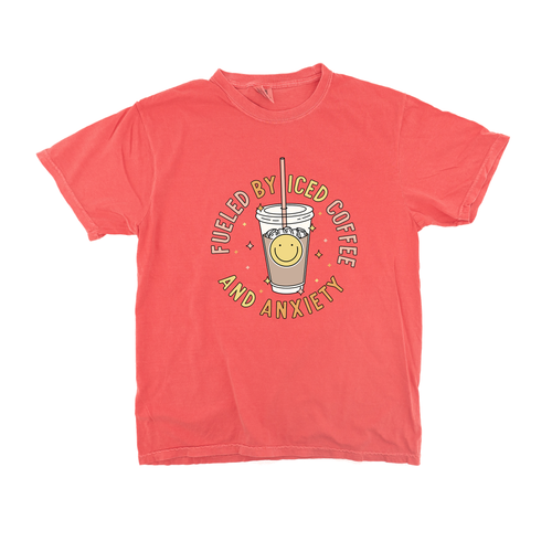 Fueled By Iced Coffee and Anxiety - Tee (Watermelon)