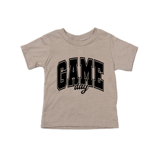 Game Day Varsity (Black) - Kids Tee (Pale Moss)